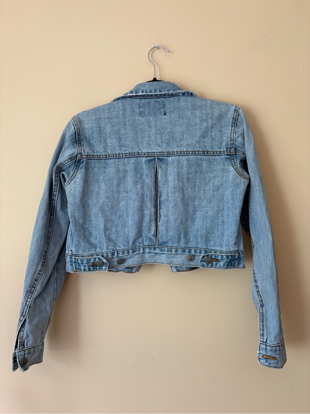 Cheap Monday Cropped Light Wash Denim Jacket Size Small - Picture 8 of 12